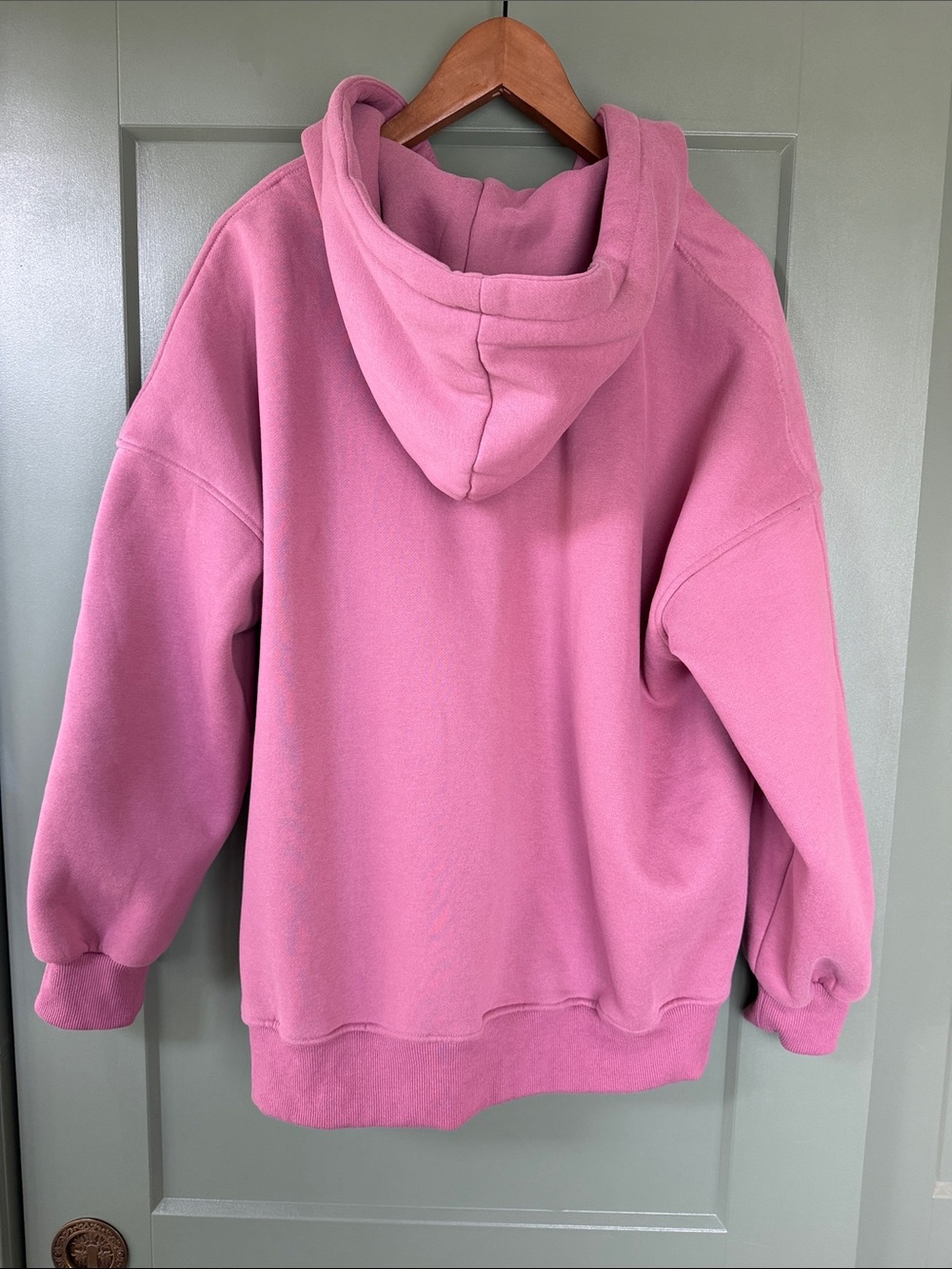 Women’s Dusty Rose Hooded Sweatshirt Size Large - Picture 6 of 10